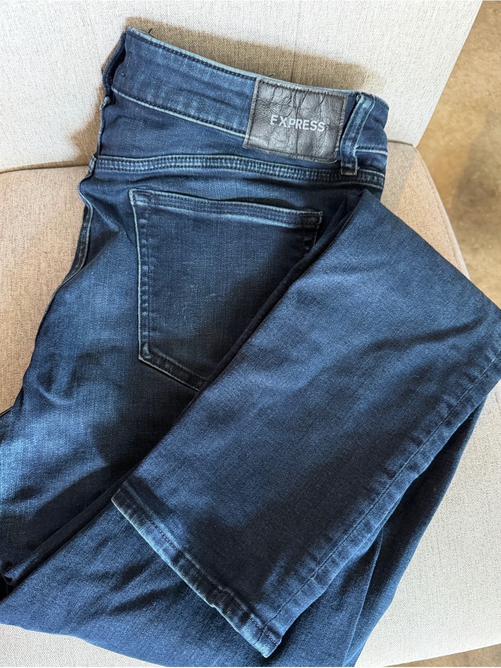 Express Men’s Slim Jeans in Dark Blue